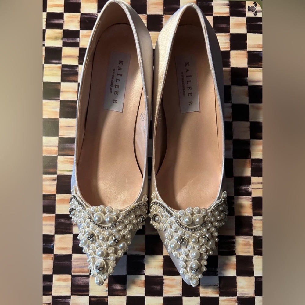 Kailee P Bridal Wedding Shoes Heels New Size 7